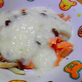ニャミ姉's cooksnap of when they made 簡単　塩鮭の蒸し物　とろろかけ.