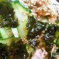 さんさん1010's cooksnap of when they made 梅ポン酢で♪豚肉ときゅうりの冷しゃぶ風.