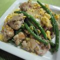さとみりん's cooksnap of when they made 親子ゴマドレ炒め　スナップえんどう入り.