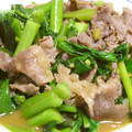 Rick_t's cooksnap of when they made つるむらさきと牛肉のオイスターソース炒め.