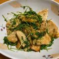 すーぷち's cooksnap of when they made 簡単！＊鶏胸肉と豆苗のガリバタしょうゆ＊.