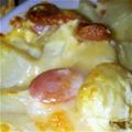 262626あや's cooksnap of when they made 熱熱ポテトとソーセージのチーズ焼き.