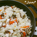 ＪＵＮちゃン's cooksnap of when they made 厚手鍋で❀きのこの炊き込みご飯.