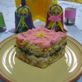 むぽむぽぷりん's cooksnap of when they made ＊＊ひな祭りに！　菱餅型のちらし寿司＊＊.