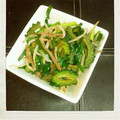アキムシ's cooksnap of when they made ゴーヤ♡ にら♡ もやしの和え物.