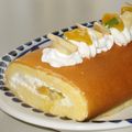 ちび☆ぱぐ's cooksnap of when they made さっぱり♪夏のマンゴーのロールケーキ.