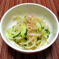 tetumyan's cooksnap of when they made 白だしで作るもやしときゅうりのナムル.