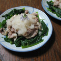 しのばぁたん's cooksnap of when they made ツルムラサキと豚肉の大根おろし添え.