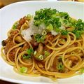 あおイ's cooksnap of when they made 豚肉おろし和風パスタ.