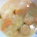 つとまま's cooksnap of when they made ほっくりポカポカ～生姜&鶏肉団子のみそ汁.