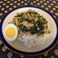 龍青空ママ's cooksnap of when they made 長ネギとホウレン草で♪アツアツ豚こま丼.