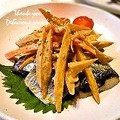 平井婦人's cooksnap of when they made 秋刀魚のソテー牛蒡サラダソース。.