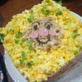 修ちゃん泰ちゃんママ's cooksnap of when they made ひし餅型の押し寿司～アンパンマン～.