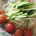 きらり流れ星's cooksnap of when they made キュウリとトマトの簡単サラダ.