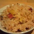 万華月's cooksnap of when they made さつまいもと塩昆布の炊き込みご飯♪.