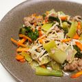 ガメコ's cooksnap of when they made チンゲン菜とひき肉の中華風炒め.