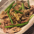 れび夫人's cooksnap of when they made 豚肉とまいたけのにんにくの芽炒め.