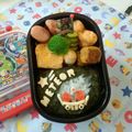 sango1228's cooksnap of when they made 簡単キャラ弁☆仮面ライダーメテオ海苔弁.