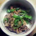 ピギャー's cooksnap of when they made 牛肉とピーマンの千切り炒め.