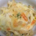 sun1's cooksnap of when they made リメイク　マカロニサラダでマヨチーズ焼き.