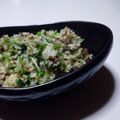 ちくわ君's cooksnap of when they made 豚ひき肉と水菜の和風チャーハン.