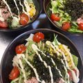 にこちゃんち's cooksnap of when they made ガスト風サラダうどん.