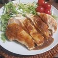 ふか谷's cooksnap of when they made ステーキ職人直伝！若鶏のうまいうまい焼き.