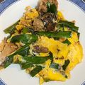 Kasumi's cooksnap of when they made 簡単10分！さばとニラの卵とじ.