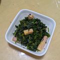 ラリー＆サラ's cooksnap of when they made ホウレン草とベーコン炒めカレー風味.
