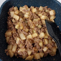 ❦にゃ❦'s cooksnap of when they made 簡単！大根と挽肉の甘辛そぼろ丼.