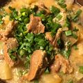 にゃおすのかくし玉's cooksnap of when they made 簡単！牛スジの土手鍋♪こんにゃくと大根入.