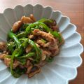 studio a'25's cooksnap of when they made ピーマン豚こま肉のオイスター丼.