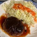クック49L4Ho☆'s cooksnap of when they made 豚ひき肉の簡単ハンバーグ.