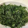 himeetsu's cooksnap of when they made 春菊としらすの塩昆布サラダ.