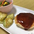まりっコぐらし's cooksnap of when they made 子供も喜ぶ☆簡単鶏ひき肉の豆腐ハンバーグ.