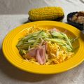 かっちゃん杉's cooksnap of when they made 具材の種類が少ない冷やし中華盛り付け.