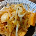 ばたみそーぱん☆'s cooksnap of when they made 厚揚げともやしのキムチマヨネーズ炒め.