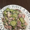 一人暮らしのスポーツ男子大学生が料理作ってみた's cooksnap of when they made さば缶ときゅうりの甘酢和え.