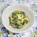 mmameco's cooksnap of when they made 豚バラとゴーヤの玉子とじ.