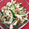 ささささ＆＊'s cooksnap of when they made ササミ、玉ねぎ、キュウリの梅肉和え.