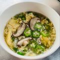 azbjbn's cooksnap of when they made とろり椎茸・オクラのかき玉コンソメスープ.