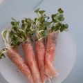 ＠ももこ's cooksnap of when they made かいわれ生ハム巻き.