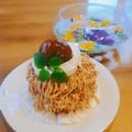 くまぴこ222's cooksnap of when they made 栗の渋皮煮でマロンクリーム♡モンブランも.