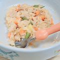 toeru's cooksnap of when they made 簡単 親子ランチ☆トマトチーズリゾット風.