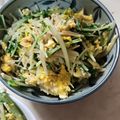 恭子's cooksnap of when they made あと一品に水菜と卵とエノキ炒め.