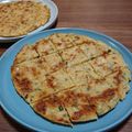 まい0223's cooksnap of when they made 餃子のタネの余で！リメイクチヂミ.