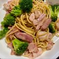 しょうこるん's cooksnap of when they made 簡単！ベーコンとアスパラの醤油マヨパスタ.