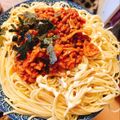 うきょこたん's cooksnap of when they made キムチ納豆de和風パスタ.