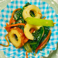 ゆきぽちゃ's cooksnap of when they made レンジでも！小松菜人参ちくわのごま和え♡.