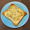 にきけん's cooksnap of when they made ツナにりんごチーズトースト♫.